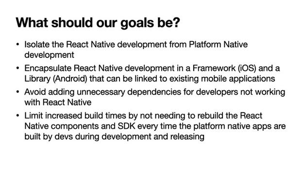 Setting RN integration goals